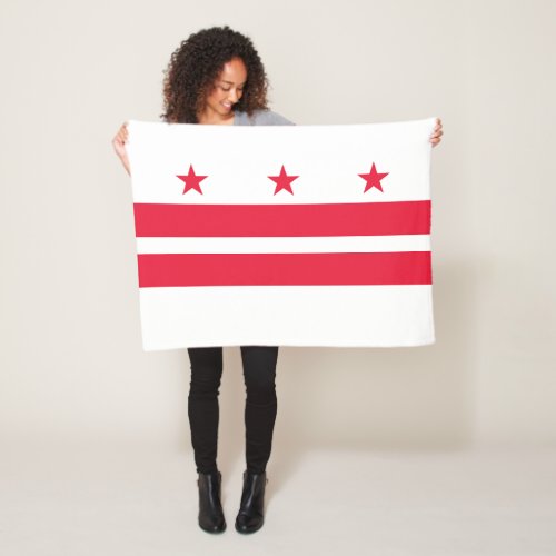 Washington DC State Flag Fleece Blanket