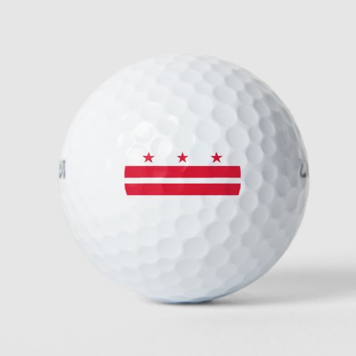 Washington DC State Flag Golf Balls