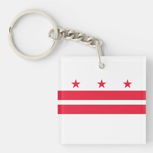 Washington DC State Flag Keychain