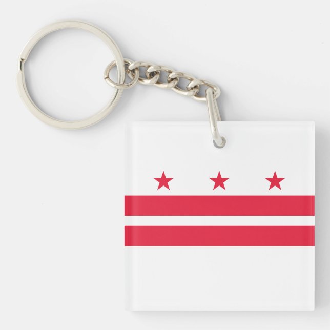 Washington DC State Flag Keychain (Front)