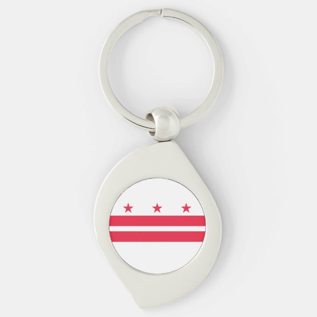 Washington DC State Flag Keychain (Front)