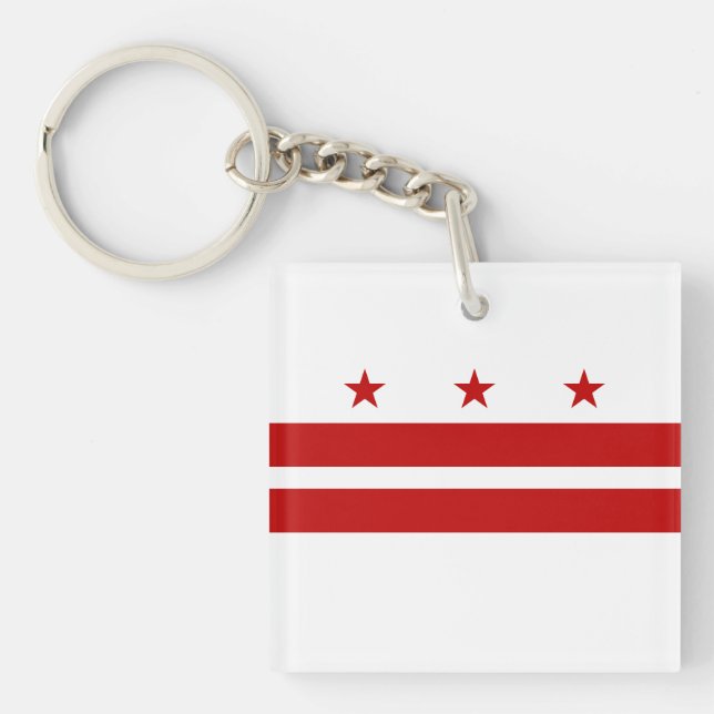 Washington DC State Flag Keychain (Front)