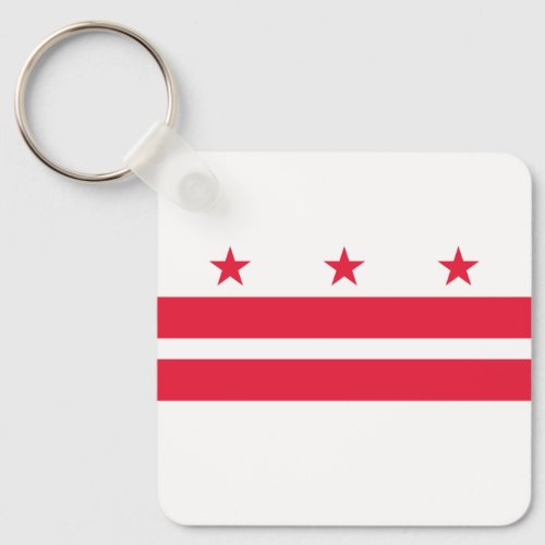 Washington DC State Flag Keychain