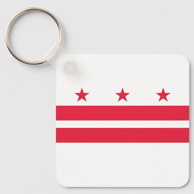 Washington DC State Flag Keychain (Front)