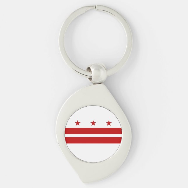 Washington DC State Flag Keychain (Front)