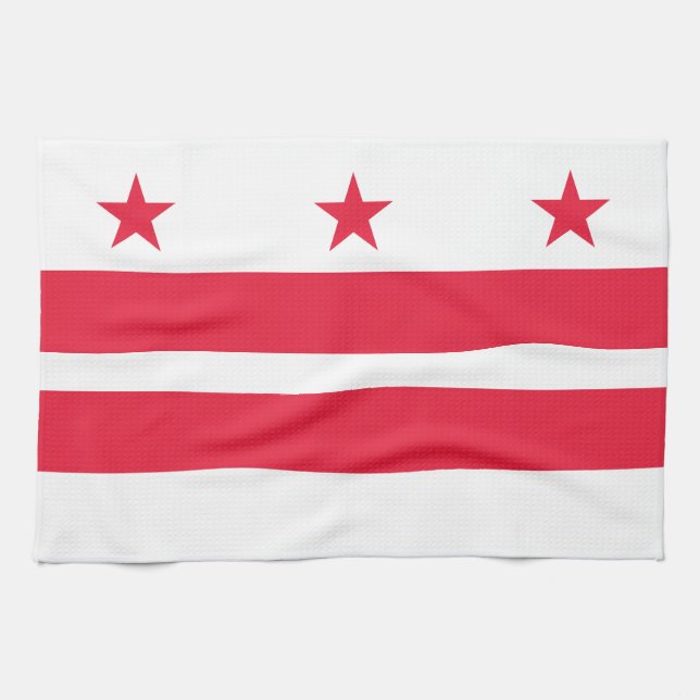 Washington DC State Flag Kitchen Towel (Horizontal)