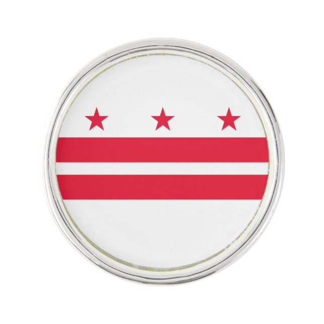 Washington DC State Flag Lapel Pin (Front)