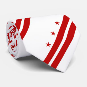 Washington DC State Flag Neck Tie