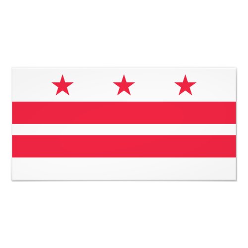 Washington DC State Flag Photo Print