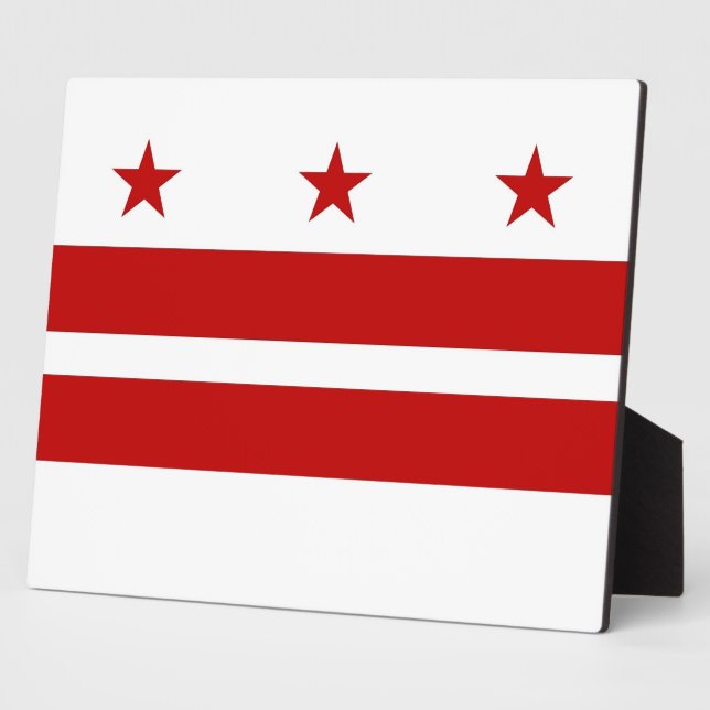 Washington DC State Flag Plaque (Side)