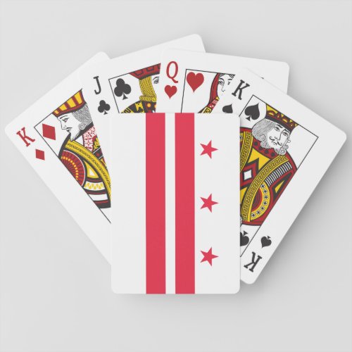 Washington DC State Flag Playing Cards