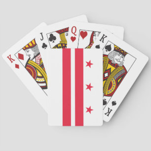 Washington DC State Flag Poker Cards