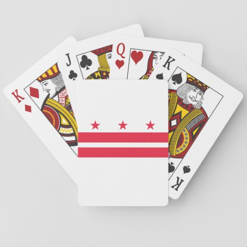 Washington DC State Flag Poker Cards