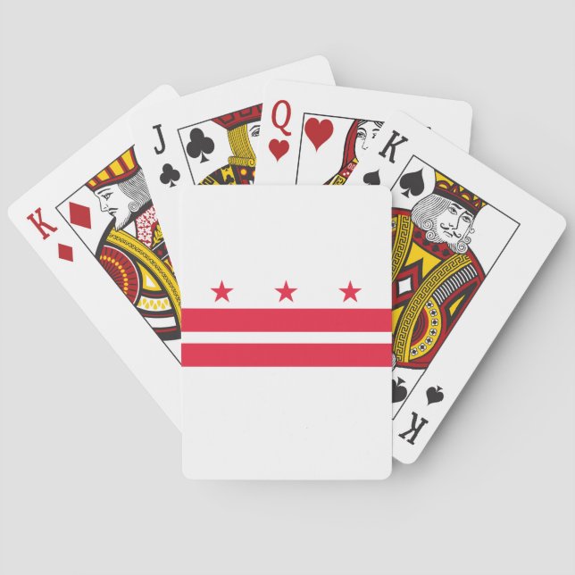 Washington DC State Flag Poker Cards (Back)