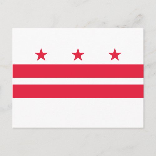 Washington DC State Flag Postcard