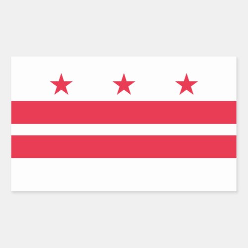 Washington DC State Flag Rectangular Sticker