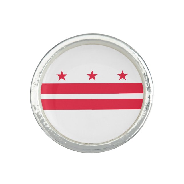 Washington DC State Flag Ring (Front)