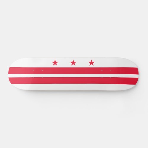 Washington DC State Flag Skateboard