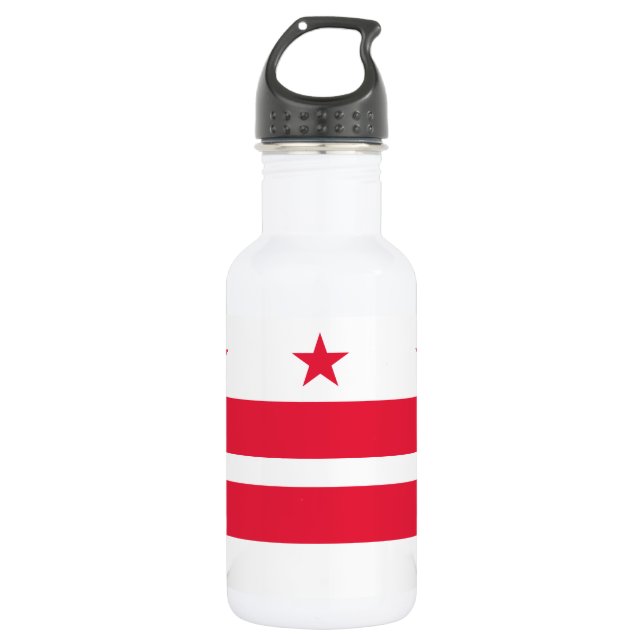 Washington DC State Flag Stainless Steel Water Bottle (Front)
