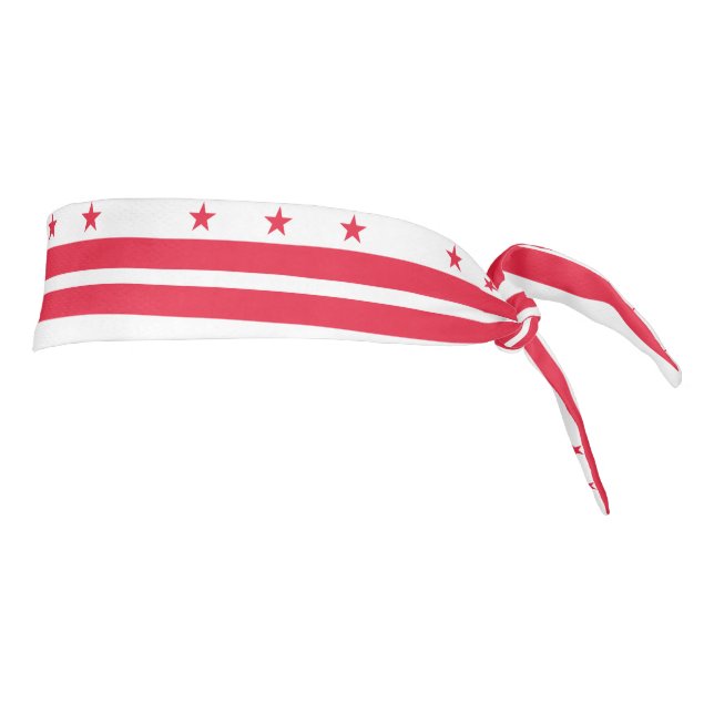 Washington DC State Flag Tie Headband (Rotate 90)