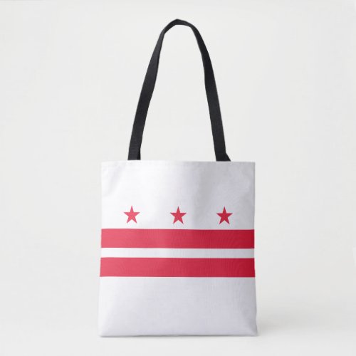 Washington DC State Flag Tote Bag