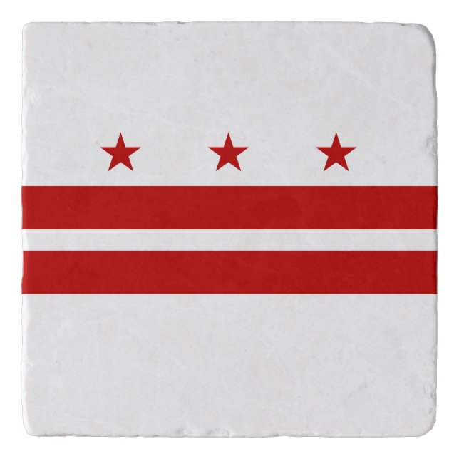 Washington DC State Flag Trivet (Front)