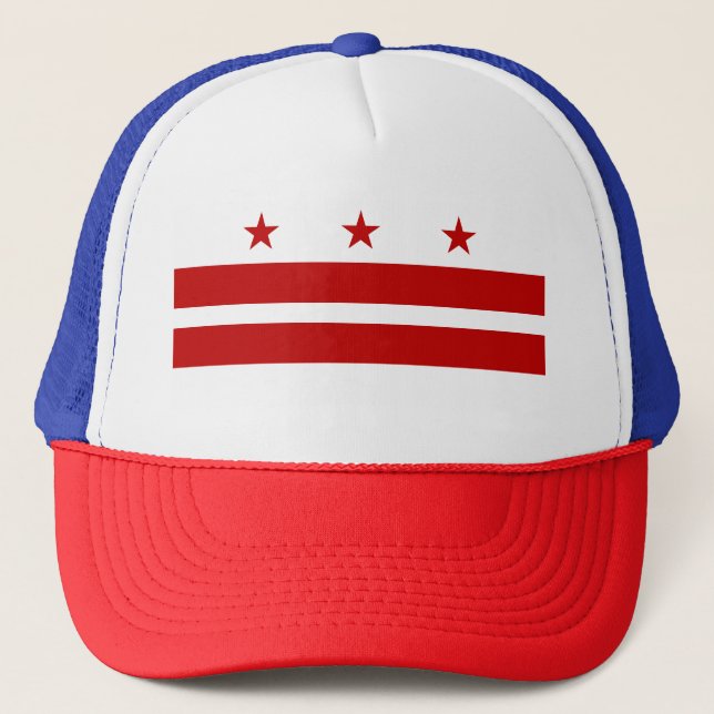 Washington DC State Flag Trucker Hat (Front)