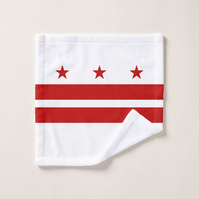 Washington DC State Flag Wash Cloth (Wash Cloth)