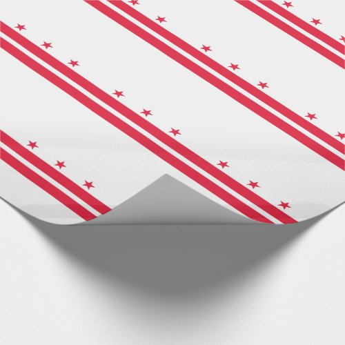Washington DC State Flag Wrapping Paper