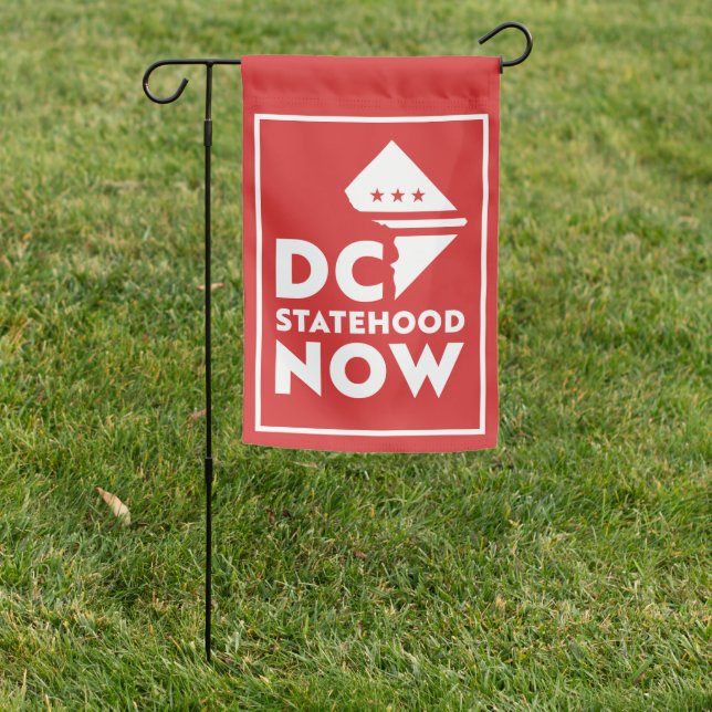 Washington DC statehood now 51st  Garden Flag (In SItu)