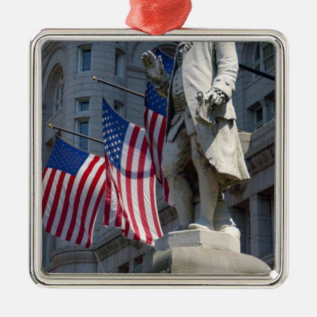 Washington, DC, statue of Benjamin Franklin Metal Ornament (Front)