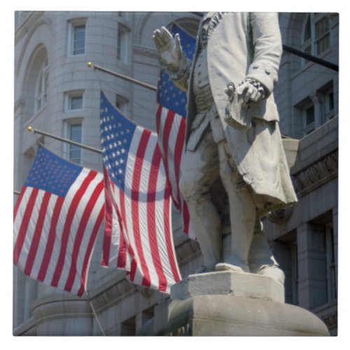 Washington DC statue of Benjamin Franklin Tile
