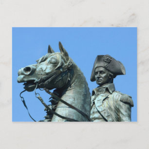 Washington, DC, statue of General George Postcard
