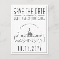 Washington DC | Stylized Skyline Save the Date