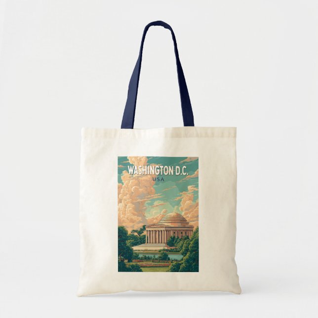 Washington DC Thomas Jefferson Memorial Travel Art Tote Bag (Front)