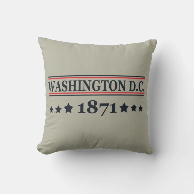 washington dc throw pillow (Front)