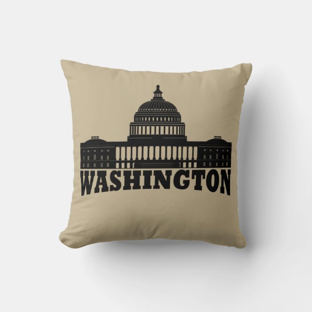 washington dc throw pillow (Front)