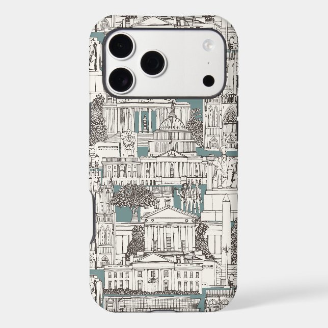 Washington DC toile juniper Case-Mate iPhone Case (Back)