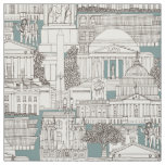 Washington DC toile juniper Fabric
