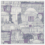 Washington DC toile navy blue violet Fabric