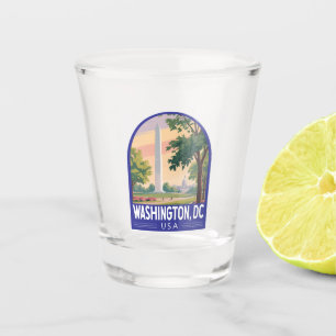 Washington DC Travel Art Emblem Shot Glass