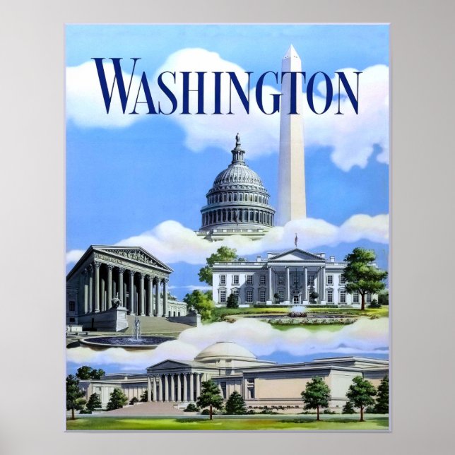 Washington, DC travel poster (Front)