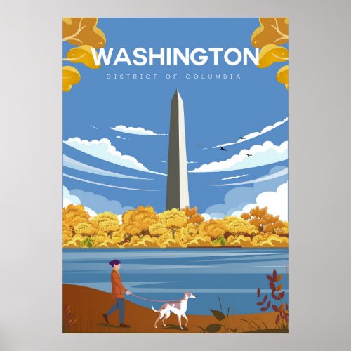 Washington Dc travel poster