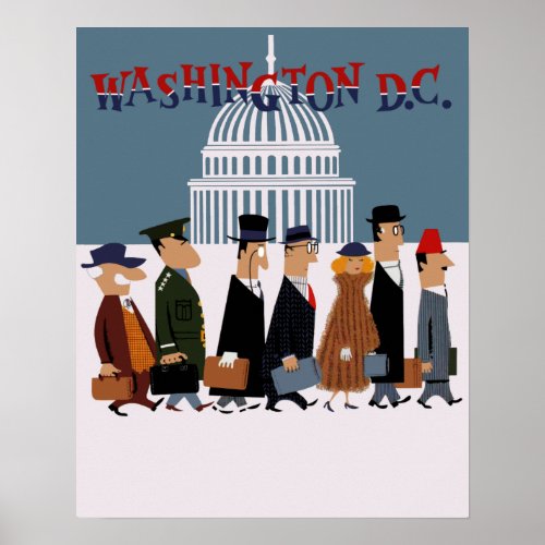 Washington DC travel poster