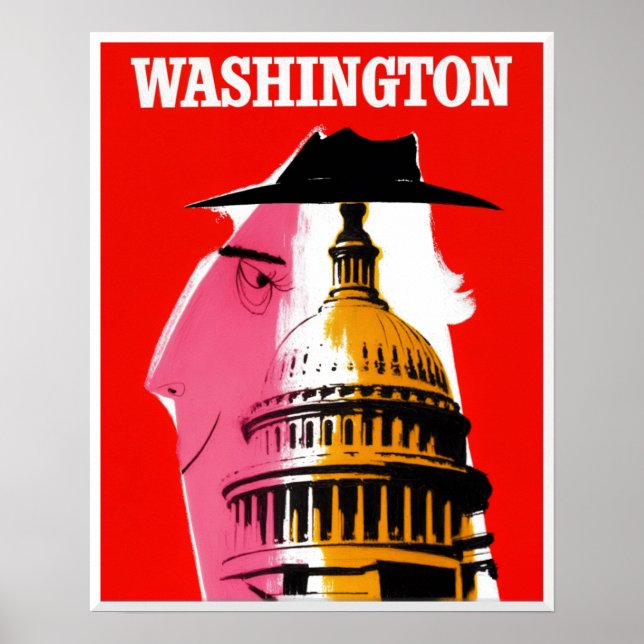 Washington DC travel poster  (Front)
