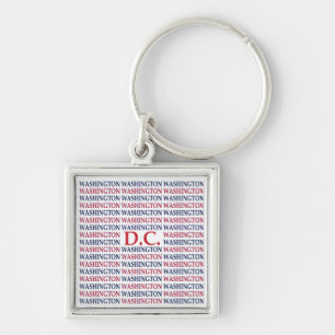 Washington DC Typography Keychain