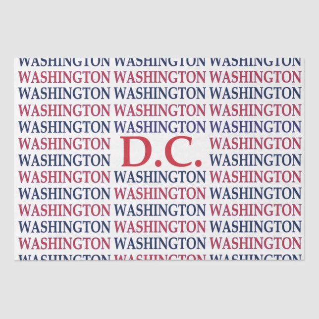 Washington DC Typography Tissue Paper (Front)