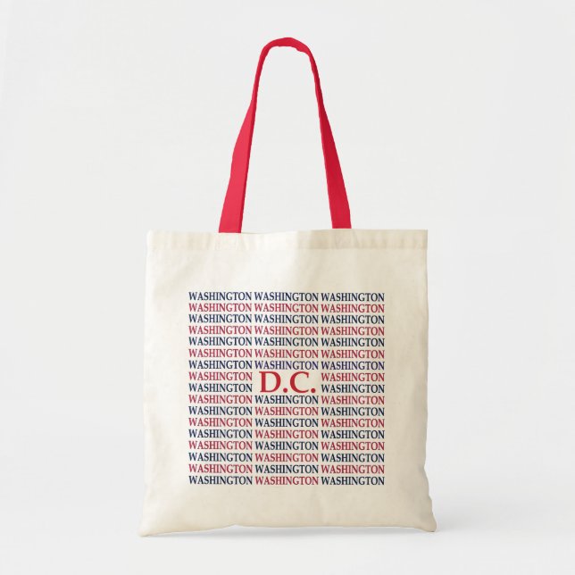 Washington DC Typography Tote Bag (Front)
