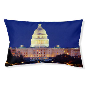 Washington DC United States Capitol at Dusk Pet Bed