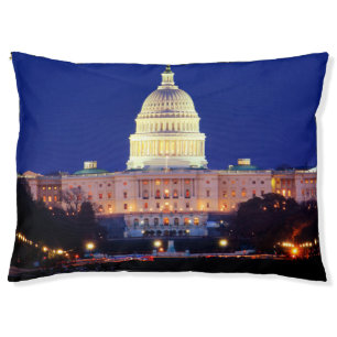 Washington DC United States Capitol at Dusk Pet Bed